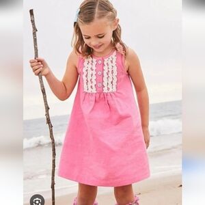 Matilda Jane Pink Linen Cotton Dress Brilliant Daydream Dazzling Dream Size 8